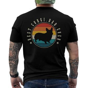 Best Corgi Dad Ever Vintage Corgi Dog Owner Men's Back Print T-shirt | Mazezy