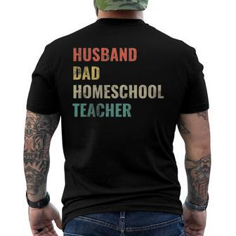 Best Dad Husband Homeschool Teacher Men's Back Print T-shirt | Mazezy