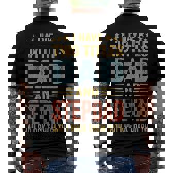 Best Dad And Stepdad Cute Fathers Day From Wife V3 Men's Back Print T-shirt | Mazezy