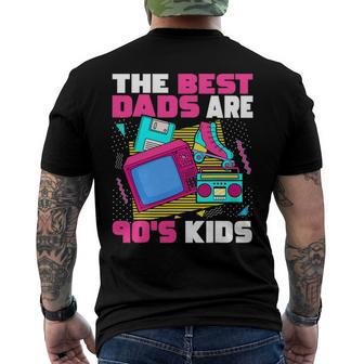 The Best Dads Are 90S Kids 90S Aesthetic Dad Nostalgia Men's Back Print T-shirt | Mazezy