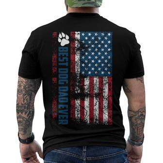 Best Dog Dad Ever Cute Fathers Day 4Th Of July Men's T-shirt Back Print - Seseable