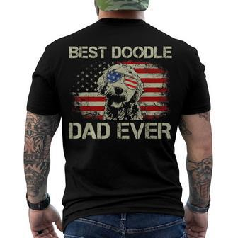 Best Doodle Dad Ever Goldendoodle 4Th Of July Men's T-shirt Back Print - Seseable