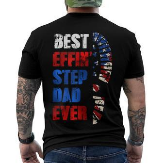 Best Effin’ Step Dad 4Th Of July Ever Shoes Trace Flag Men's T-shirt Back Print - Seseable