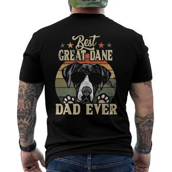Best Great Dane Dad Ever Vintage Retro Men's Back Print T-shirt | Mazezy