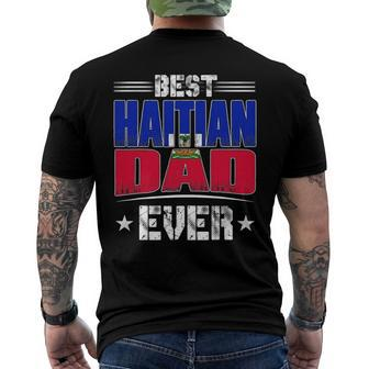Best Haitian Dad Ever Fathers Day Men's Back Print T-shirt | Mazezy