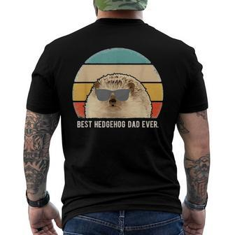 Best Hedgehog Dad Ever Animal Retro Classic Men's Back Print T-shirt | Mazezy