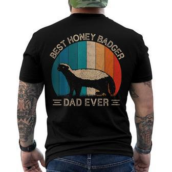 Best Honey Badger Dad Ever Honey Badger Graphic Fathers Day Men's Crewneck Short Sleeve Back Print T-shirt - Monsterry DE