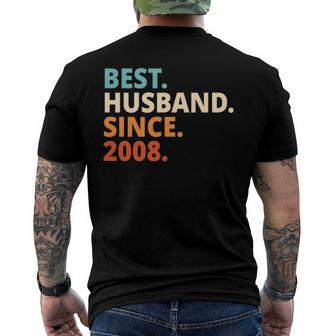 Best Husband Since 2008 14Th Wedding Anniversary Men's Back Print T-shirt | Mazezy