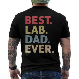 Best Lab Dad Ever For Men Dog Lover Labrador Retriever Men's Back Print T-shirt | Mazezy