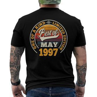 Best Of May 1997 25Th Birthday 25 Years Old Men's Back Print T-shirt | Mazezy