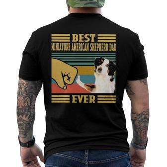 Best Miniature American Shepherd Dad Ever Fathers Day Men's Back Print T-shirt | Mazezy