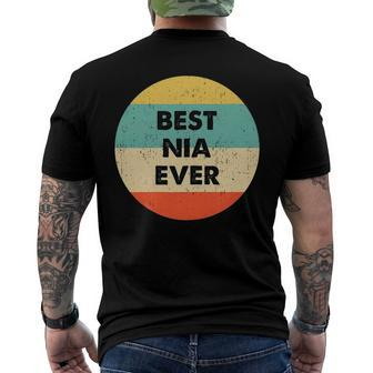 Best Nia Ever Nia Name Men's Back Print T-shirt | Mazezy DE