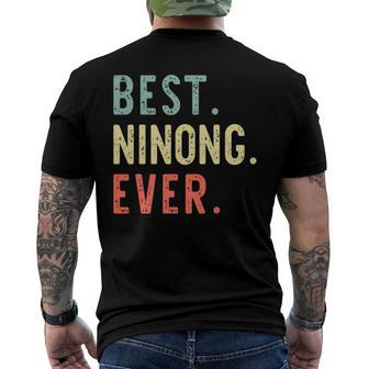 Best Ninong Ever Cool Vintage Fathers Day Men's Back Print T-shirt | Mazezy