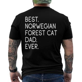 Best Norwegian Forest Cat Dad Ever Owner Lover Men's Back Print T-shirt | Mazezy