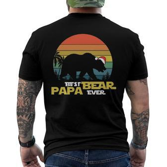 Best Papa Bear Ever Christmas Active Men's Back Print T-shirt | Mazezy UK