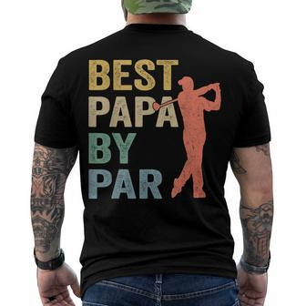 Best Papa By Par Fathers Day Golf Grandpa Men's Back Print T-shirt | Mazezy