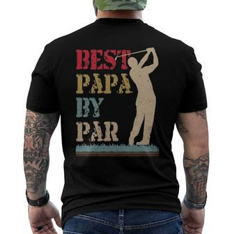 Best Papa By Par Golf Essential Men's Back Print T-shirt | Mazezy AU