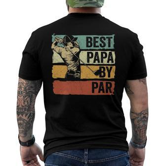 Best Papa By Par Papa Golf Fathers Day Men's Back Print T-shirt | Mazezy CA
