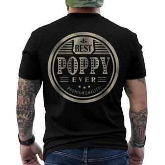 Best Poppy Ever Grandfather Dad Father Day Men's T-shirt Back Print - Seseable