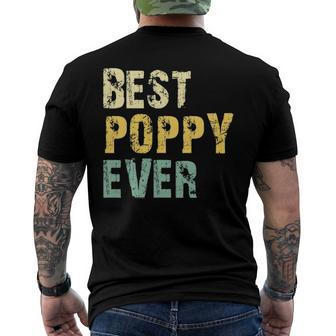 Best Poppy Ever Retro Vintage Fathers Day Men's Back Print T-shirt | Mazezy DE