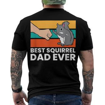 Best Squirrel Dad Ever Vintage Squirrel Men's T-shirt Back Print - Seseable