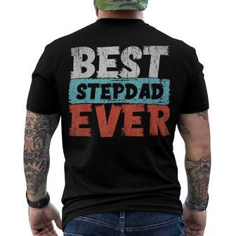 Best Stepdad Ever Fathers Day Daddy Bonus Dad Step Dad Men's T-shirt Back Print - Seseable