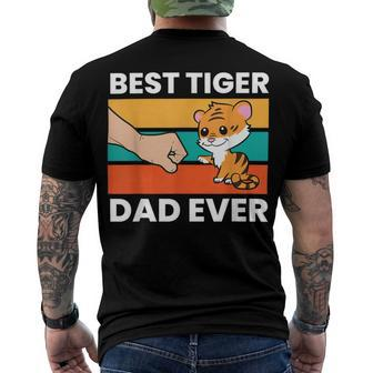 Best Tiger Dad Ever Men's T-shirt Back Print - Seseable