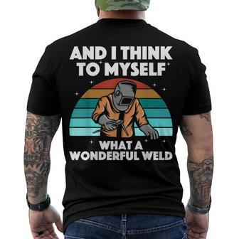 Best Welding Art Men Women Arc Welder Pipeliner Ironworker Men's T-shirt Back Print - Seseable