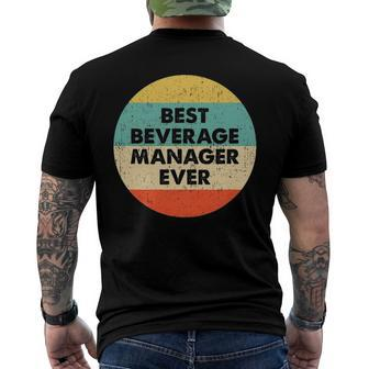 Beverage Manager Best Beverage Manager Ever Men's Back Print T-shirt | Mazezy