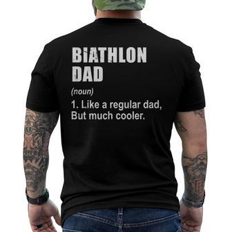 Biathlon Dad Like Dad But Much Cooler Definition Men's Back Print T-shirt | Mazezy