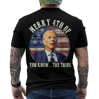 Biden Dazed Merry 4Th Of You Know The Thing V2 Men's T-shirt Back Print - Seseable