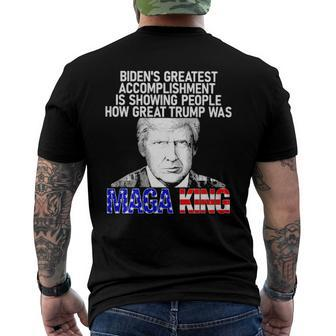 Biden’S Greatest Accomplishment Is Showing People How Great Trump Was Maga King Men's Back Print T-shirt | Mazezy