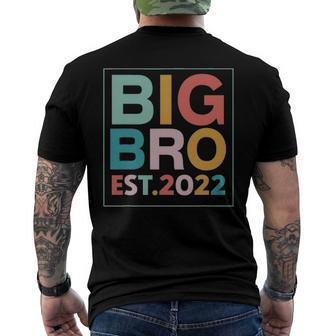 Big Bro Est 2022 Promoted To Brother 2022 Fathers Day Men's Back Print T-shirt | Mazezy