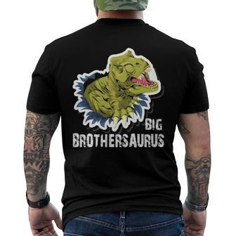 Big Brother Brothersaurus Birthday Reveal Announecment Men's Back Print T-shirt | Mazezy