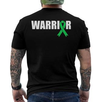 Bile Duct Cancer Warrior - Gallbladder Ribbon Men's Crewneck Short Sleeve Back Print T-shirt | Mazezy