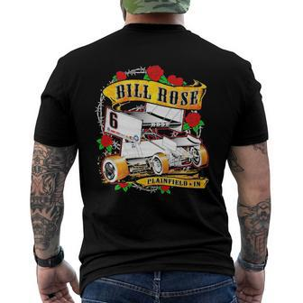 Bill Rose Plainfield In Car Racing Lover Men's Back Print T-shirt | Mazezy