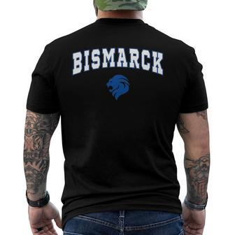 Bismarck High School Lions C2 College Sports Men's Back Print T-shirt | Mazezy