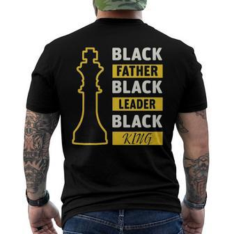 Black Father Black King Fathers Day Men's Back Print T-shirt | Mazezy
