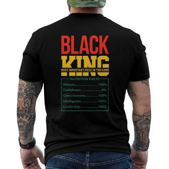 Black King Nutritional Facts African American Juneteenth Men's Back Print T-shirt | Mazezy