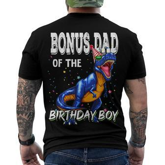 Mens Bonus Dad Of The Birthday Boy Matching Father Bonus Dad Men's T-shirt Back Print - Seseable