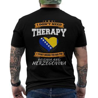 Bosnian Flag I Bosnian Vacatian I Bosnia Men's Back Print T-shirt | Mazezy
