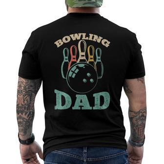 Bowling Dad Bowler Graphic For Fathers Day Men's Back Print T-shirt | Mazezy
