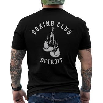 Boxing Club Detroit Distressed Gloves Men's Back Print T-shirt | Mazezy