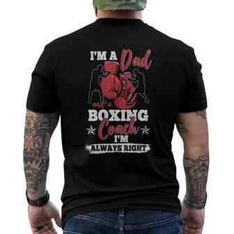 Boxing Club Vintage Boxer Dad Fathers Day Men's Back Print T-shirt | Mazezy
