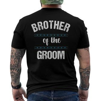 Brother Wedding Party Brother Of The Groom Men's Back Print T-shirt | Mazezy