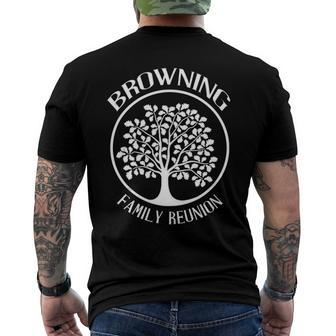 Browning Family Reunion For All Tree With Strong Roots Men's Back Print T-shirt | Mazezy