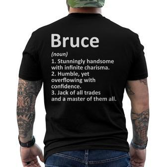 Bruce Definition Personalized Name Birthday Idea Men's Back Print T-shirt | Mazezy