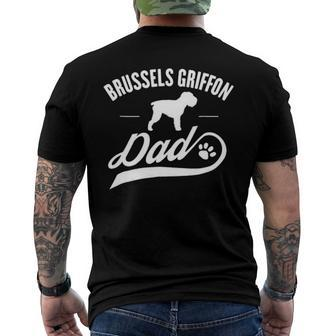 Brussels Griffon Dog Dad - Dog Owner Lover Men's Back Print T-shirt | Mazezy