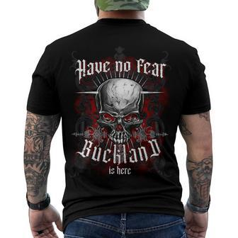 Buckland Name Shirt Buckland Family Name Men's Crewneck Short Sleeve Back Print T-shirt - Monsterry CA