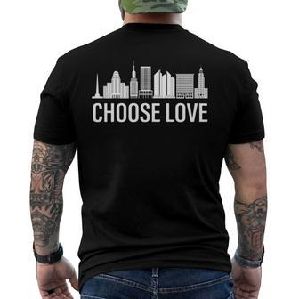 Buffalo Choose Love Stop Hate End Racism Men's Back Print T-shirt | Mazezy
